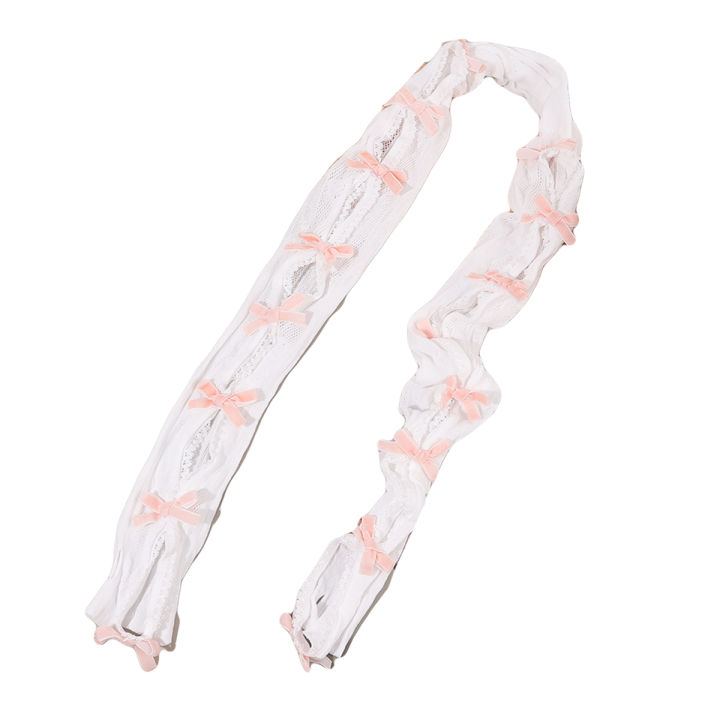 Bow Fingerless Gloves Lolita Jk Lace Flocked Gothic DIY Shawl Sunscreen Sleeve Clothing Accessories Elastic Mesh Punk Gloves