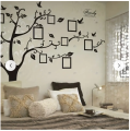 Traditional Family Tree Wall Decals with Photo Frames - Leaf Pattern PVC Wall Stickers, Self-Adhesive Detachable Tree Branch Decor for Living Room, Entryway, Bedroom. 