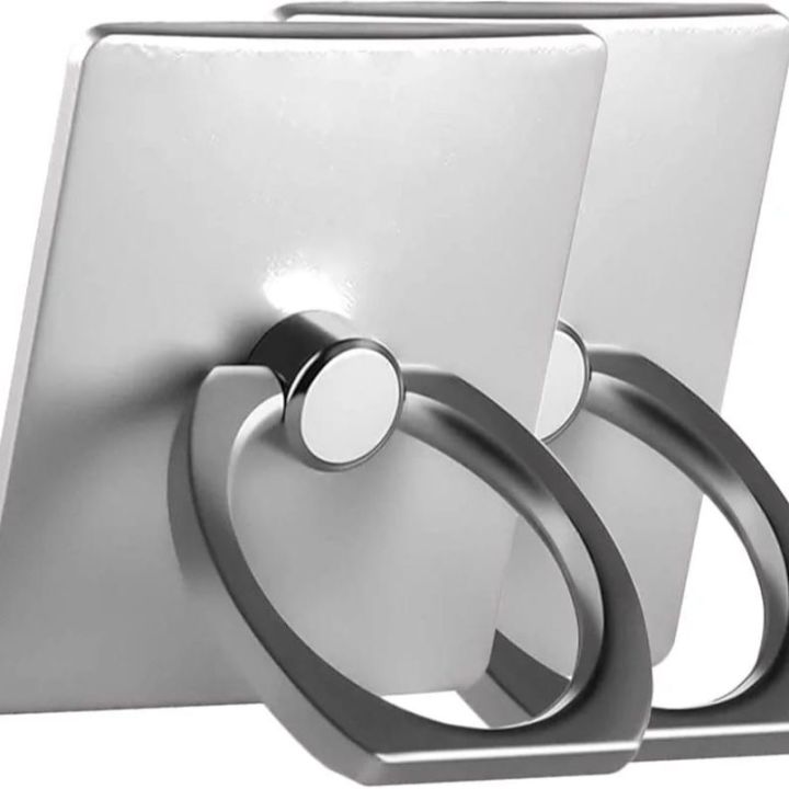 3Pcs Phone Ring Holder, Finger Ring Stand : Universal Cell Phone Cradle Kickstand Cell Phone Ring Holder Stand,Metal 360 Degree Rotation Universal Finger Kickstand Polished Metal Phone Grip Smooth Edge