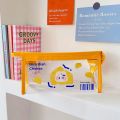 Transparent cartoon pencil bag cute large-capacity stationery storage bag student pencil bag ins stationery bag pencil case. 