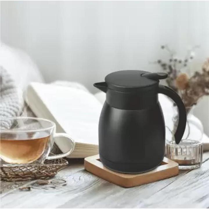Techmanistan Stainless Steel Vacuum Insulated Teapot 1000ml, Thermal Insulation Kettle Coffee Pot, Vacuum Flask, Coffee Jug, Vacuum Insulated Jug