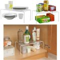 Kitchen Accessories Storage Inside Partition Cabinet Divider Desktop Rack Shelf Organizer. 