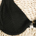Women Swimwear Spaghetti Straps Simple Pure Color Swimsuit. 