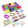 RUBBER BAND TWISTER SET LOOM 4400 WITH TOOLS, CHARMS AND S-CLIPS. 