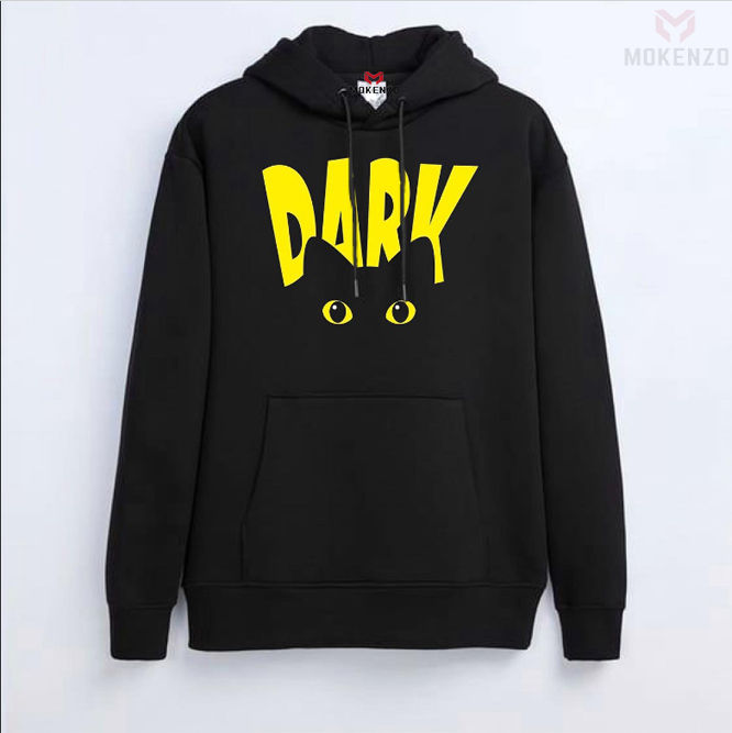 New Dark Printed Hoodie for Winter Warm Fleece Pullover Drawstring Hood Top Quality Hoodies For Men and women's