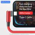 Original Copper L Shape Micro Usb / Type C / Iphone data cable 3.5A charging + Data Cable best for gaming. 