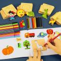 Habiba products Baby Toys School Paint Tools Educational Coloring Book Paint Learning Coloring Board Drawing Board Wooden Drawing Toys. 