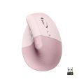 Logitech Lift Vertical Ergonomic Wireless Mouse Rose. 