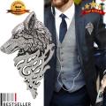 Vintage Animal Pin Brooch - Wolf Head Lapel Pin Badge Brooch - Silver -  Wolf Sign Pin Brooch  Men Women Suit. 