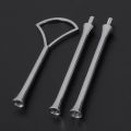1 set 2 3 Tier Cake Plate Stand avy Metal Center Handle Fitting Hardware RodShape:Fan Color:Silver Amount:1 Sets. 
