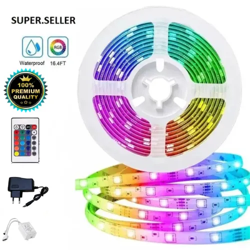 Rgb%20led%20strip%20rgb%20lights%203528%20Waterproof%20Remote%20Control%20Color%20Changing-Rgb%20lights%20celing%20lights%20Gaming%20lights%20-%20Rgb%20Led%20Strip%20Light%205%20meter%20Complete%20Kit%20-%20Image%202