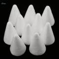 20Pcs 68mm White Cone Shape Styrofoam Foam Craft Polystyrene Material DIY. 