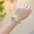 New Chinese Sugar Cubes Lotus Double Layer Bracelet Cat Bracelet Women's Senior Temperament Beaded Gift Hand Jewelry Wholesale. 