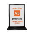 Double Sided Magnetic Menu Display Desktop Brochure Stand QR Code Stand Leaflet display A5 Size. 