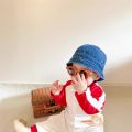 Korean Cowboy Baby Bucket Hat Summer Outdoor Girls Boys Sun Cap Solid Color Toddler Children Casual Panama Cap. 