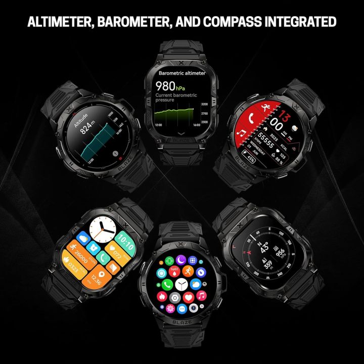 CARBINOX Blaze Smart Watch with GPS – Rugged Fitness Tracker | IP69K ...