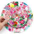 50 flamingo animal trend graffiti stickers for luggage, laptops, cars, foreign trade decorations. 