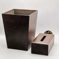 Leather Basket Tissue Box Set. 