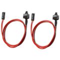 2 Pack 2 Pin SW PC Power Cable on/off Push Button ATX Computer Switch Wire 45cm - red. 