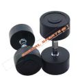 Rubber Dumbbells For Gym And Home Use Silver - 5Kg Pair. 