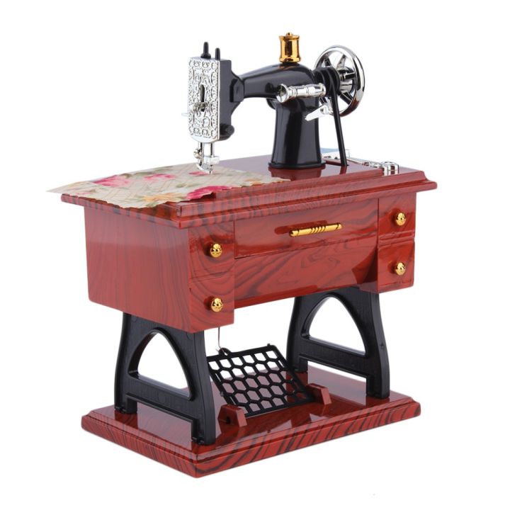 Mini Treadle Sewing Machine Showpiece with Music Box Best for home decoration