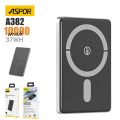 Aspor A382 Wireless Magnetic Portable Mini 10000mah, 37wh Wireless Power Bank. 