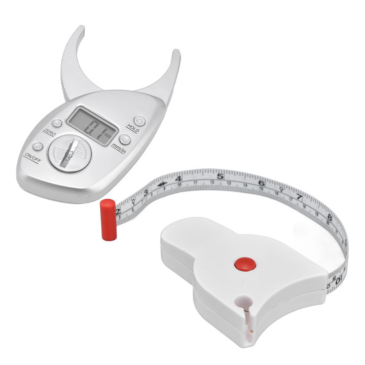 Fat Caliper, Body Tape Measure ABS with Built in for Measuring