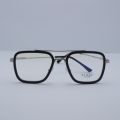 GERMANY Stainless Steel Glasses Steel Blade Luxury Brand Square Bridge Computer Glasses with UV Lens to Protect Your Vision for Unisex. 