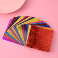 Easy to Fold Origami Paper 50pcs Colorful Square Origami Paper Set for Diy Crafts Scrapbooking Handmade Paper Cranes Shining Folded Paper Decoration Ideal for Kindergarten Children's Projects. 