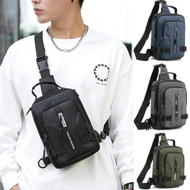 Men Crossbody Shoulder Chest Bag Sling Backpack With USB Port Sling Bag Men Crossbody Shoulder Chest Bag Sling Backpack With USB Port Sling Bag