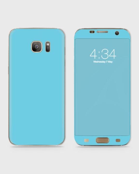 Samsung Galaxy S6 Edge Skin Wrap In Sky Blue Color - 1Wall24 In Sky Blue Color - 1Wall24