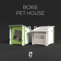 Boxie Pet House | The Modern Cat Castle - White & Wooden. 