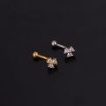 1PC 16G New Flower Stainless Steel IBall Eyebrow Piercing Curved Barbell Lip Ring Snug Daith Helix Rook Earring. 