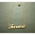 FARWA NAME NECKLACE PENDANT LOCKET ; STAINLESS STEEL. 