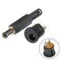 DC022 12V 3A 5.5 x 2.1mm Plastic Male Plugs Connector DC022K DC Power Female Metal Panel Mount Socket Jack by Electrica. 