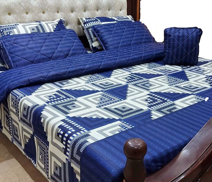 7%20Piece%20Comforter%20set%20incuding%201%20comforter,%201%20Bed%20Sheet,%202%20Quilted%20Pillow%20cover%20,%201%20Quilted%20cushion,%202%20pillow%20cover%20-%20Image%202