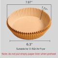 50 PCS Air Fryer Disposable Paper Liner- 6.3", Non-Stick Air Fryer Liners, Air Fryer Accessories, Baking Paper for 3 Qt-5Qt Air Fryer, Food Grade Parchment Paper for Microwave, Oven, Steamer. 