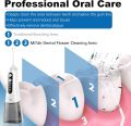 MiTdir® Y801 Oral Irrigator Water Flosser – 4 Jet Tips with 4 Cleaning Modes, IPX7 Waterproof, 300ML Removable Tank, Cordless Rechargeable, Perfect for Teeth Cleaning at Home and on the Go (White). 