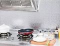 Self Adhesive Aluminium Foil Sticker Roll, Oil Proof Waterproof Aluminium Sheet DIY Wallpaper, Backsplash Aluminium Sticker for Home, Kitchen, Stove, Cabinet, Wall, Drawers, Furniture, Silver Colour. 