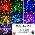 OMERIL Disco Light with Mood Light Mode, 7 RGB Color Changing, Timer and Dimmable Function, 2 in 1 Sound Activated Disco Ball Light for Party Kids' Birthday Home Bedroom ( standard UK plug socket Powered, Remote Control ). 