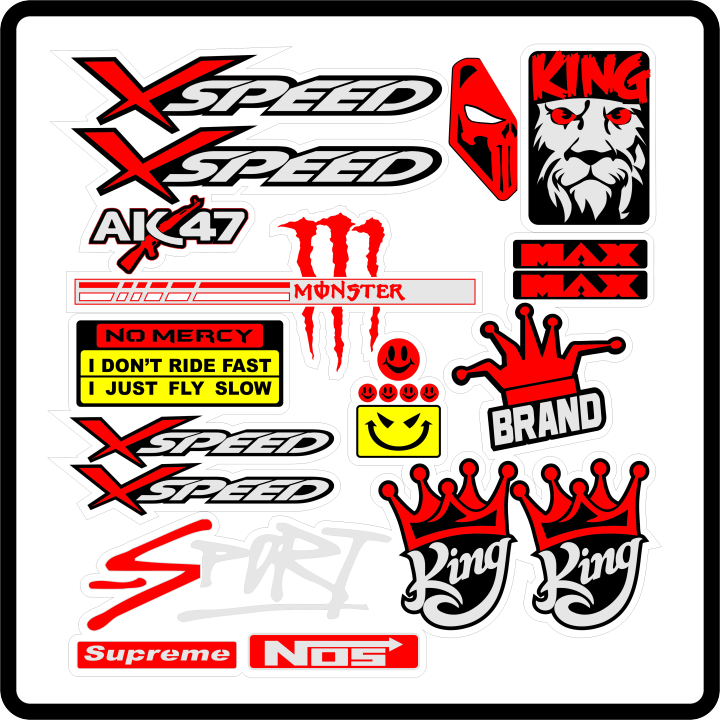 Bike Sticker Pack – Universal Decorative Stickers for All Motorcycles