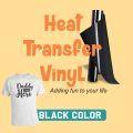 Best Quality Heat Transfer Vinyl HTV , Black Vinyl 1 Sheet 10" x 36” for Iron On T-Shirts. 