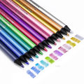 【Poggioio】 12 Color Metallic Colored Pencils Drawing Sketching Set Coloring Colour Pencils Brutfuner Profession Art Supplies For Artist. 
