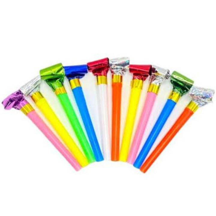 Party Blower Whistle For Birthday , party / Multicolor whistle /  Pack of 6 / large size