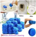 Pack of 10 Tablets Blue Automatic Toilet Cleaner Stain Remover Tabs Tablet Flush Tank automatic Commode cleaner Super market. 