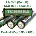 Original Toshiba cell battery for Toys & Games Aa Pencil cell - Remote cell Aaa battery for Camera Accessories AA cells AAA cells | Toshiba Green Super Heavy Duty cell 1.5 Volt. 