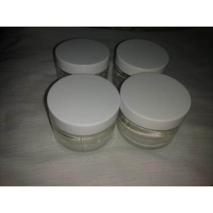 4pcs 300ml empty cosmetic PET jar with White Lid Cosmetic Container Crystal Clear jar cream and Lotion Jar High Quality empty jar for makeup cosmetic
