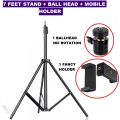 7 Feet Tripod Stand with 360 Rotatable Ball Head Fancy Mobile Holder  Ringlight  Mobile Dslr Camera Ring Light Studio Light Tiktok Youtube Live Facebook Live Photography Videography. 