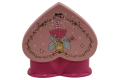 Wooden Heart Shaped Jewelry Box Pink (10509). 