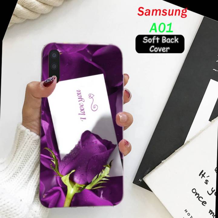 Samsung A01 Pouch Cover -Love - 2Gud Soft Case Cover